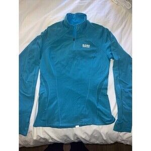 Gore Running Activewear 1/4 Zip Pullover Top Blue Size Medium‎